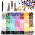 Ayzololo 42 Colors Resin Jelly Rhinestones Kit 3mm Flatback Gems for Nail Art & Crafts