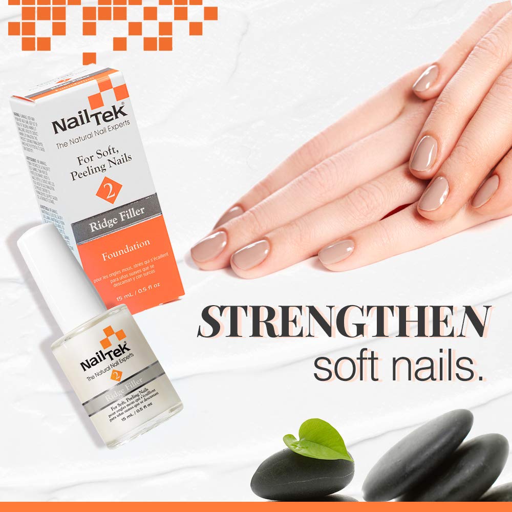 Nail Tek Treatments Intensive Therapy 2 | Nail Strengthener for Soft and Peeling Nails | Professional Refill | 4 Fl. Oz.