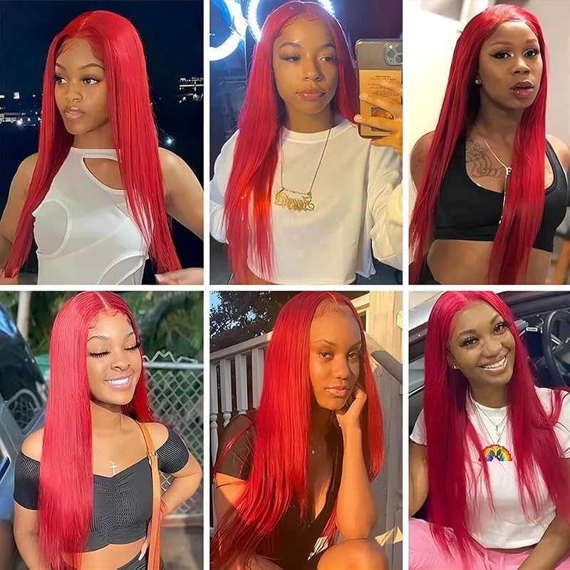 Red Virgin Hair Bundles - Straight Brazilian Remy Hair 3 Pack