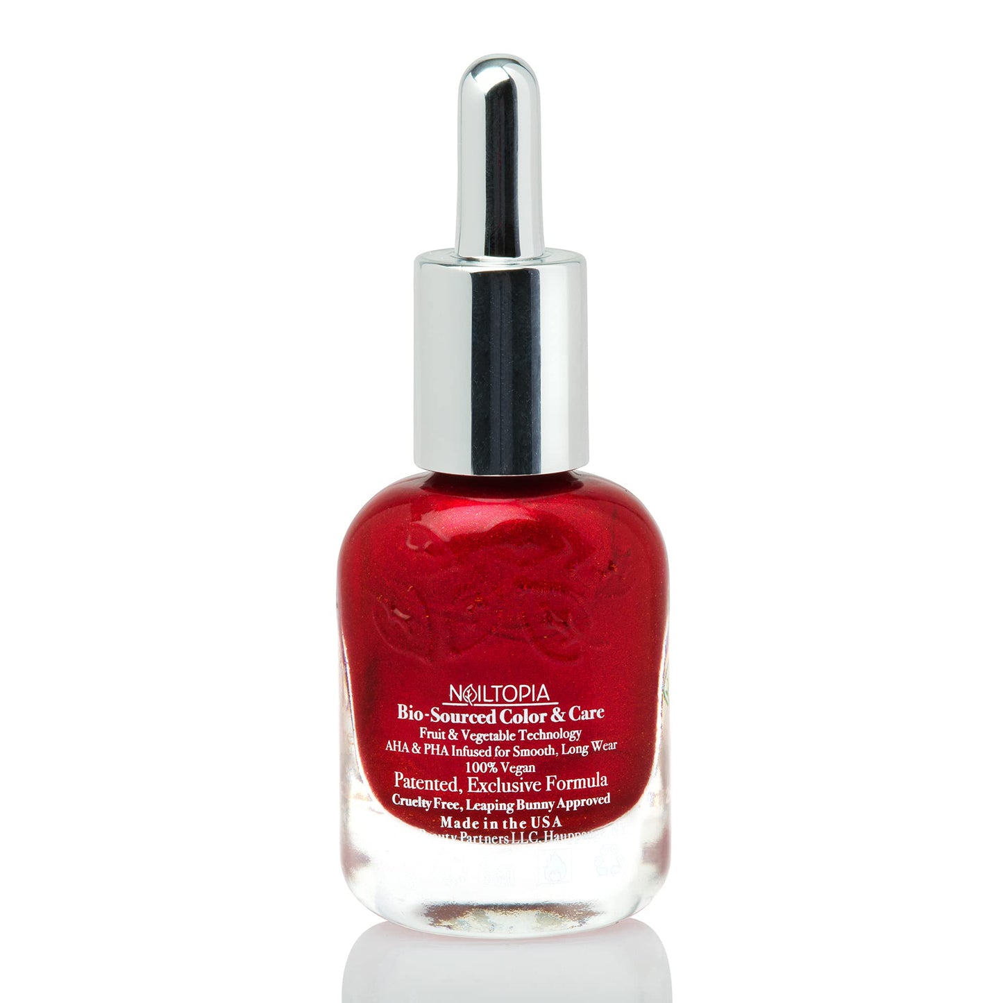 Nailtopia - Plant-Based Chip Free Nail Lacquer - Non Toxic, Bio-Sourced, Long-Lasting, Strengthening Polish - Run Now Wine Later (Wine Red) - 0.41oz