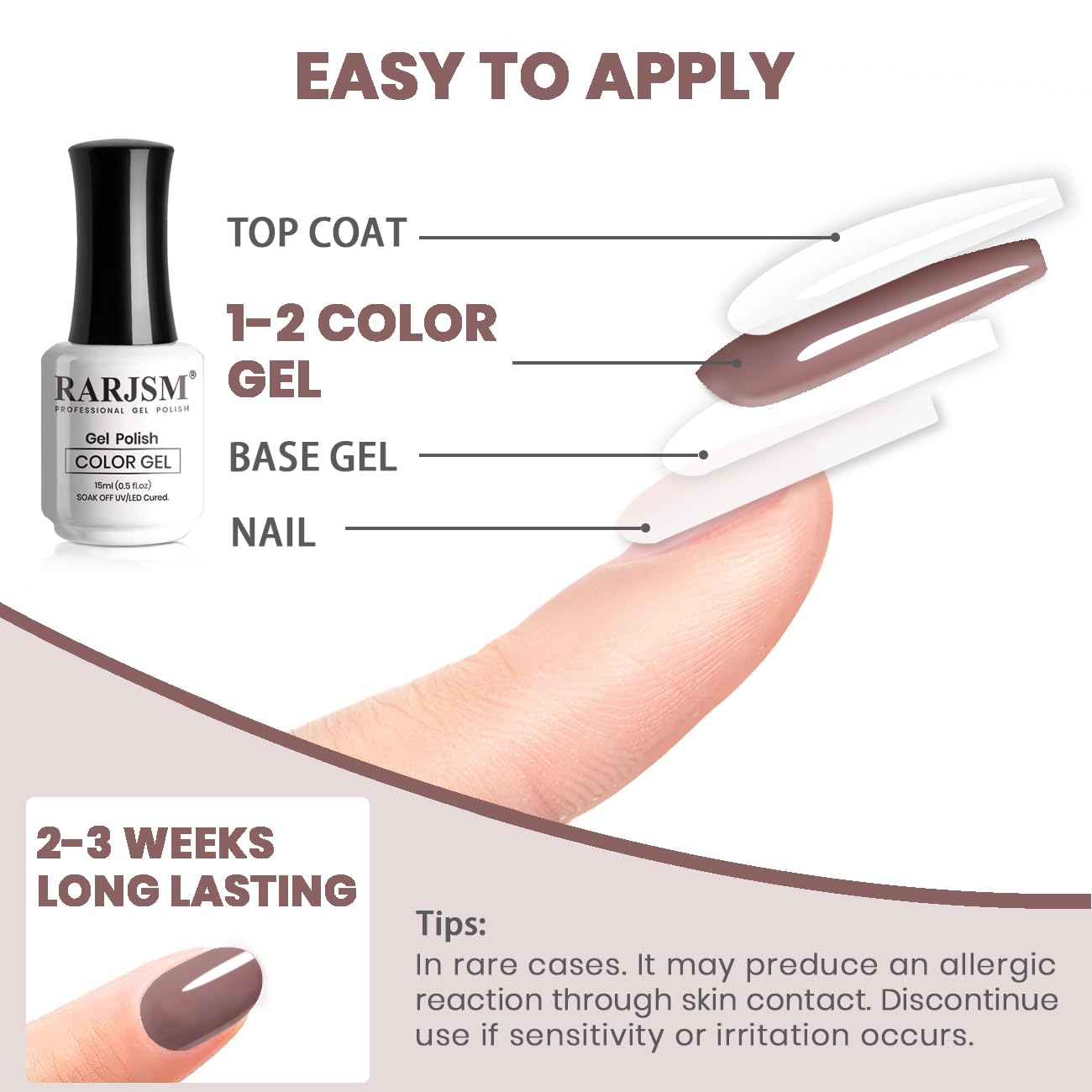 RARJSM Opaque Gel Nail Polish Gray Mavue Skin Tone Milky Dark Purple Gel Nail Polish 15ml 1 Piece Neutral Soak Off UV LED Cured Nail Gel Polish for Fall Winter Nail Art French Manicure