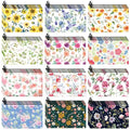 Hillban Vintage Floral Makeup Bags - 36 Pcs Inspirational Canvas Pouches