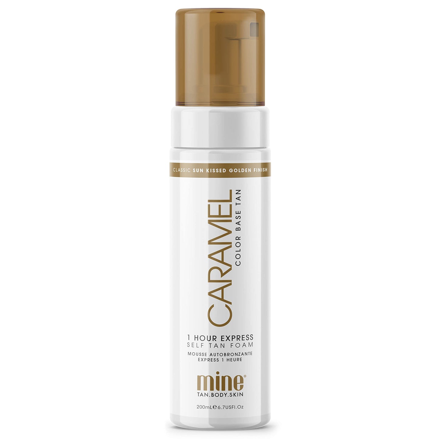 MineTan Caramel Self Tanner Mousse - Achieve a Streak-Free, Even & Sun Kissed Golden Skin Finish, Salon Professional Formula Sunless Tanning Foam, No Orange, No Fake Tan Smell, 100% Vegan, 200ml