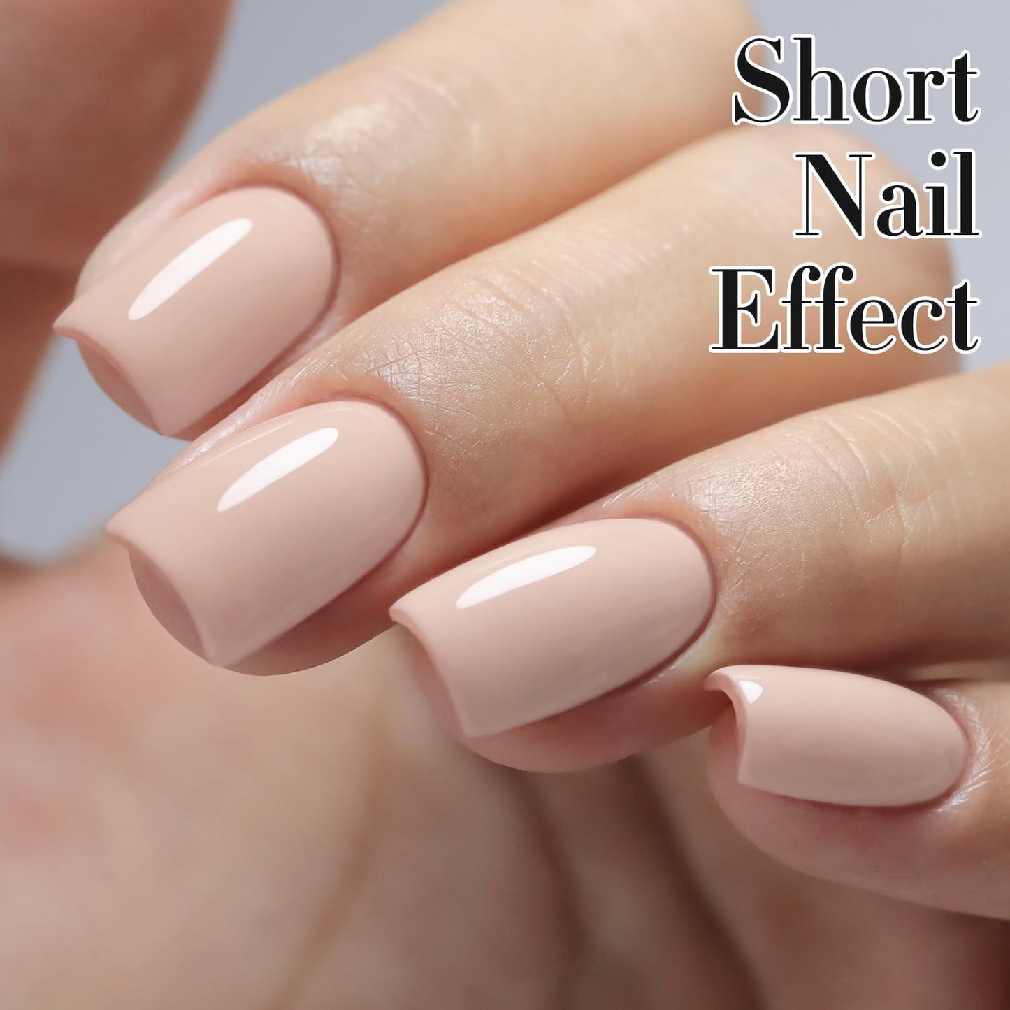 Double Rhythm Translucent Gel Polish Sheer Neutral Natural Light Milky Same Color Same Bottle 15ML Jelly UV Nail Polish Nail Art DIY at Home (Nude Beige-A1119)