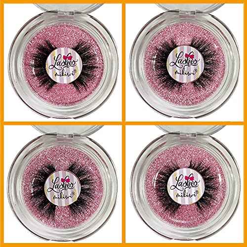 Mink Lashes Natural Look Mikiwi Eyelashes, 14-18mm 5D Mink Eyelashes, Natural Lashes Strip