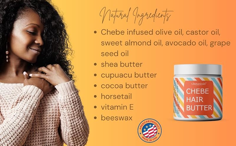 Chebe Hair Butter with Honey & Rice Bran Oil - 8 oz Deep Conditioner