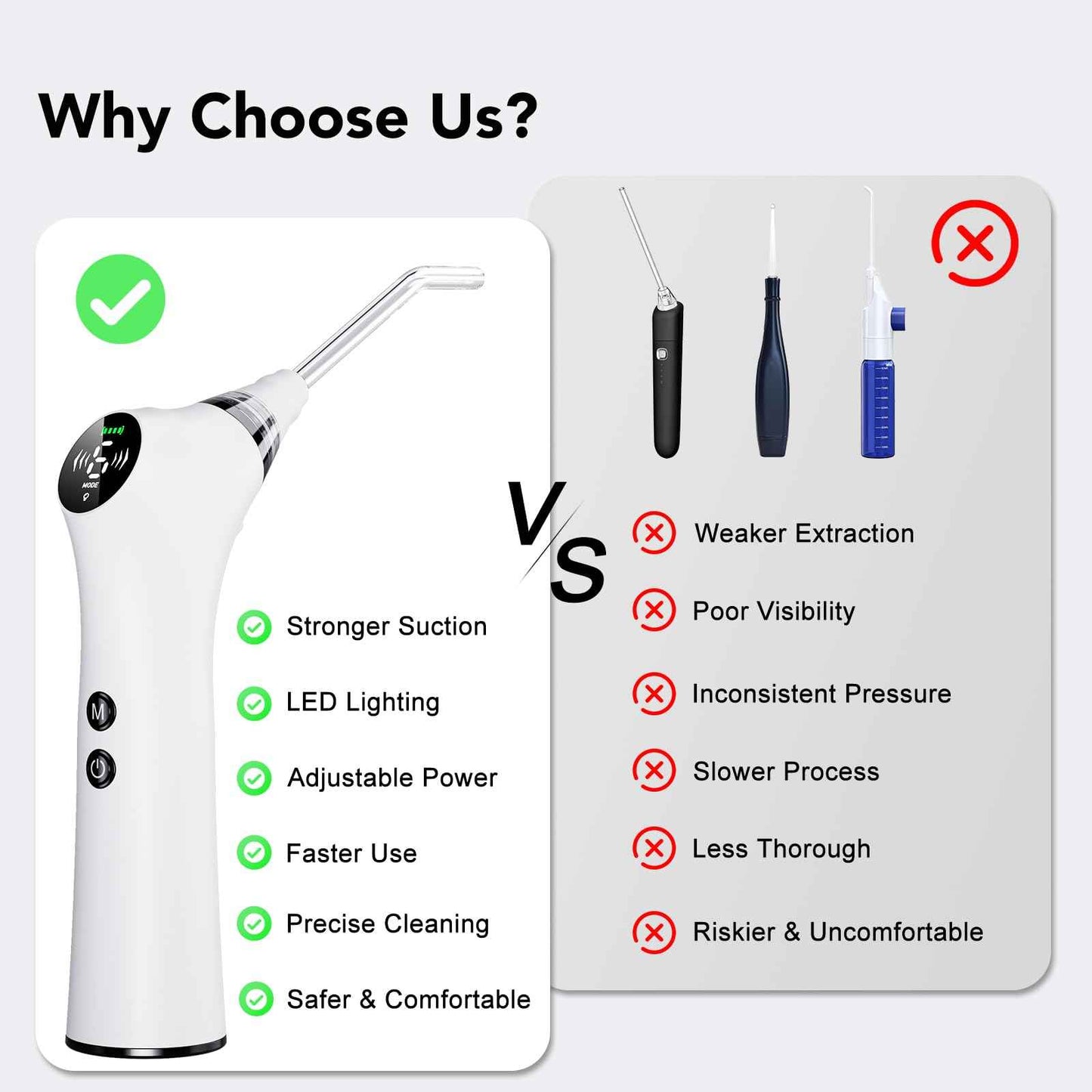 Upgraded Electric Tonsil Stone Remover – High-Precision & Painless Cleaning, Food-Grade Material, 6 Suction Levels | Tonsil Stone Removal Kit with LED Light, Oral Protection & 11 Attachments (Silver)