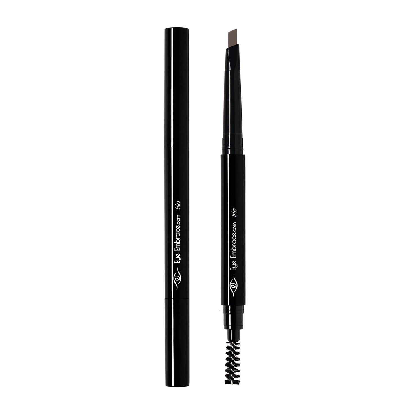 Eye Embrace Isla: Medium Brown-Gray Eyebrow Pencil – Waterproof, Double-Ended Automatic Angled Tip & Spoolie Brush, Cruelty-Free