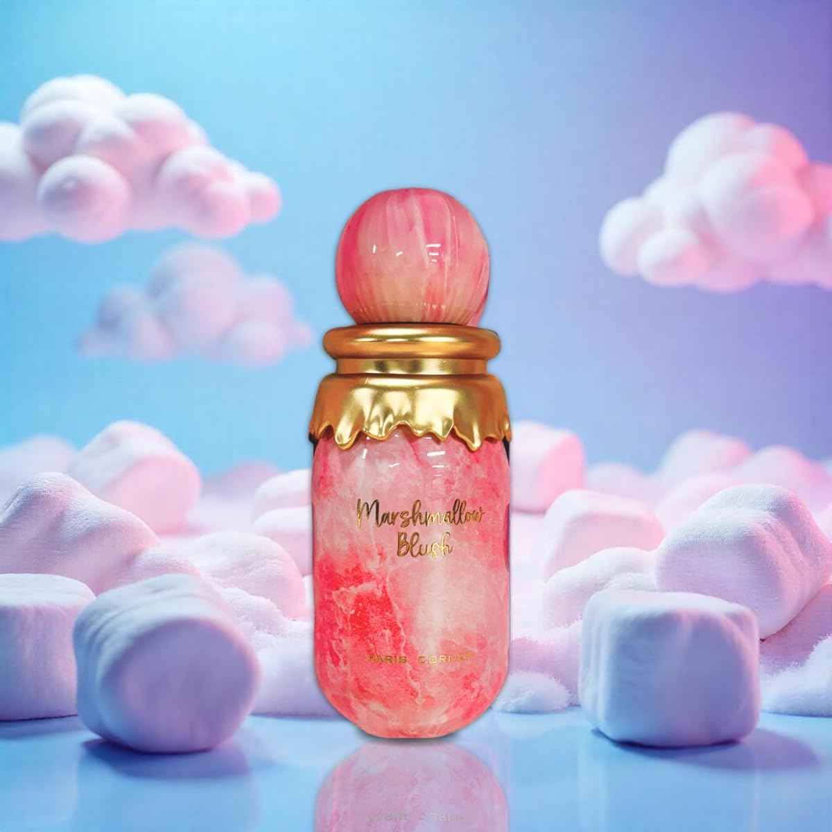 Paris Corner | Marshmallow Blush EDP | A Unique Gourmand Marshmallow Strawberry Perfume for Women | Long-Lasting Sweet Scent Fragrance for Daily Use (3.4 Fl Oz)