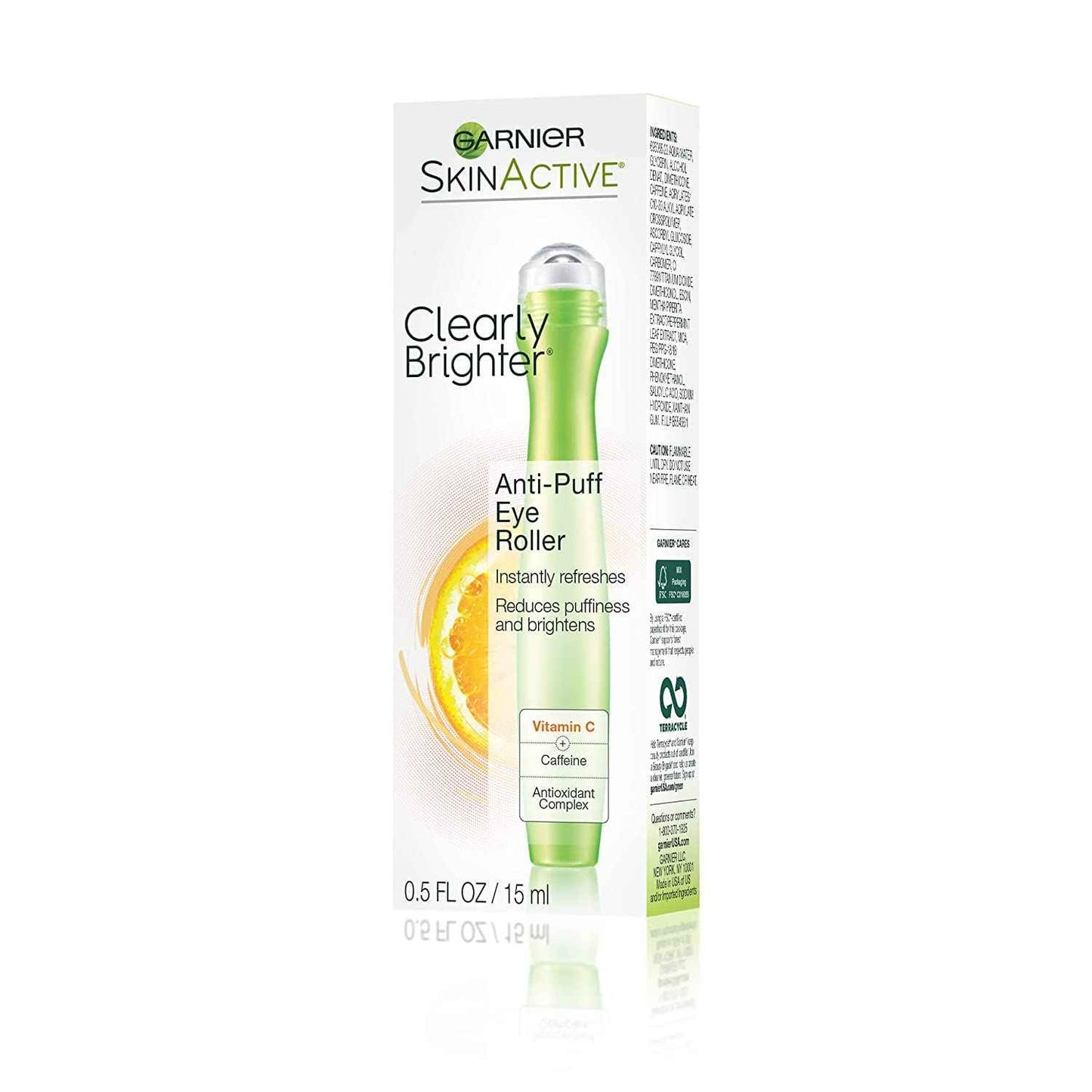 Garnier SkinActive Clearly Brighter Anti-Puff Eye Roller 0.5 oz (Pack of 3)