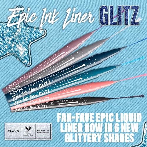 NYX Epic Ink Glitz Waterproof Metallic Eyeliner - Graphite