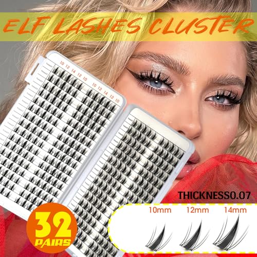32 Pairs Manga Lash Clusters - Fluffy Volume False Eyelashes