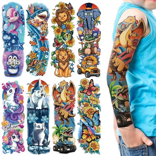 52 Sheet Temporary Tattoos for Kids - Waterproof Fake Tattoos