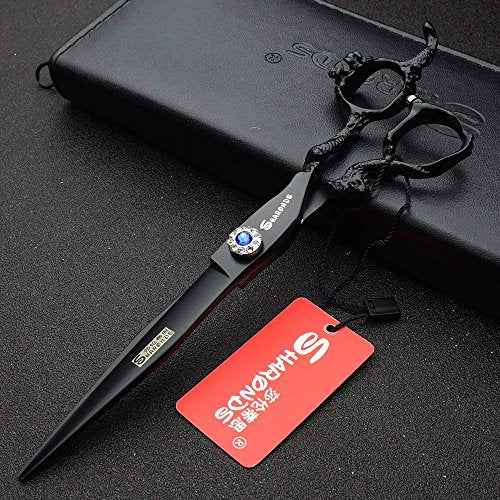 7 inch salon personalized scissors 19 cm cool black salon hair styling hair scissors stainless steel hair tools