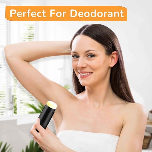 8 Pcs 60ml/2oz Plastic Deodorant Containers Empty Filling Stick Tube Deodorant Bottles for DIY Cosmetic Lotion Bar Sunscreen Lip Balm Crayon - Black