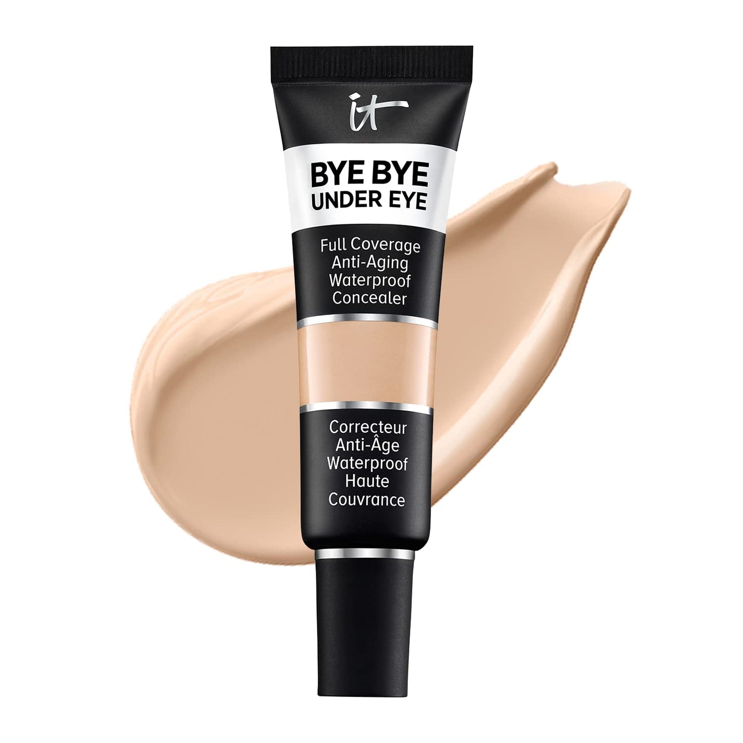 IT Cosmetics Bye Bye Under Eye Full Coverage Concealer - for Dark Circles, Fine Lines, Redness & Discoloration - Waterproof - Anti-Aging - Natural Finish – 0.4 fl oz