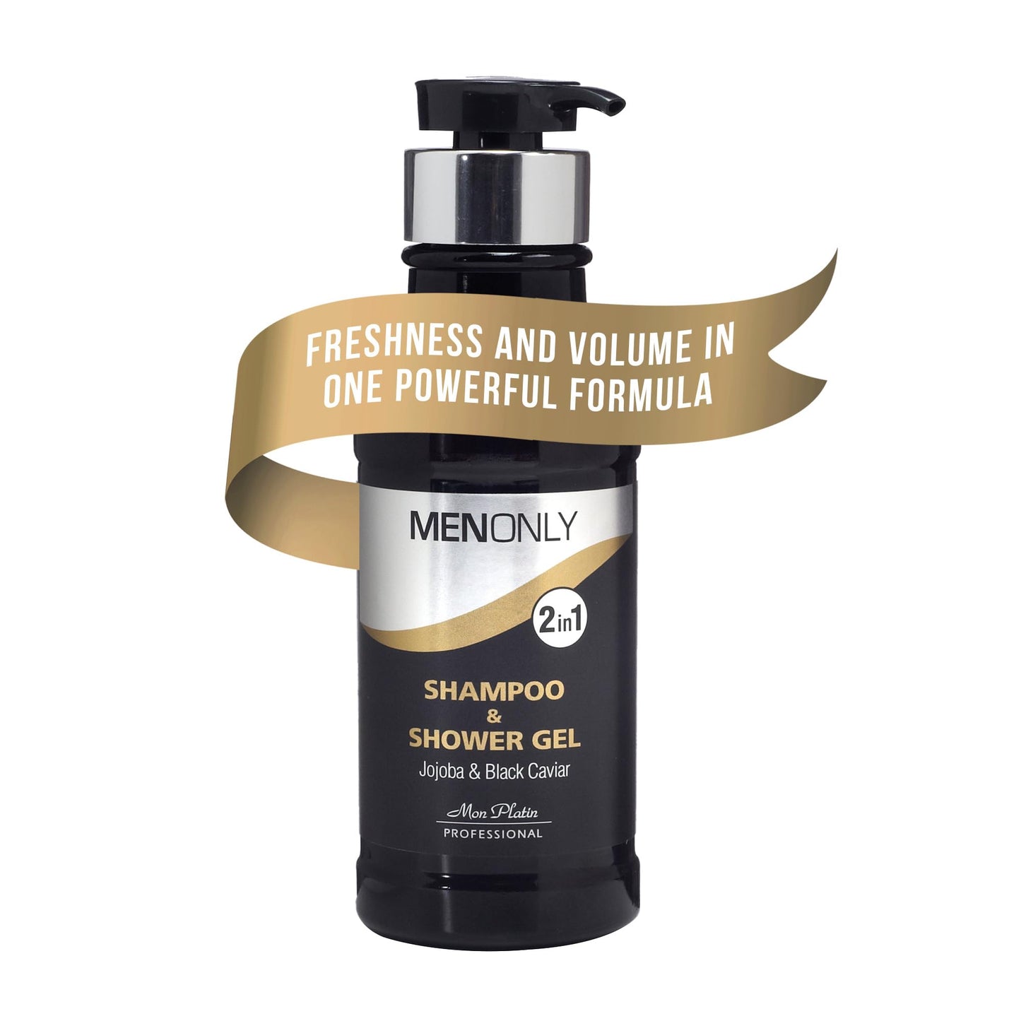 Mon Platin Men’s Daily Shampoo – Black Caviar & Jojoba Extracts – Anti-Dandruff, Volumizing & Refreshing – 400ml