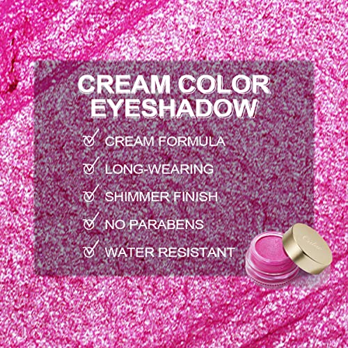 Oulac Hot Pink Cream Eyeshadow - Waterproof 12hr Wear