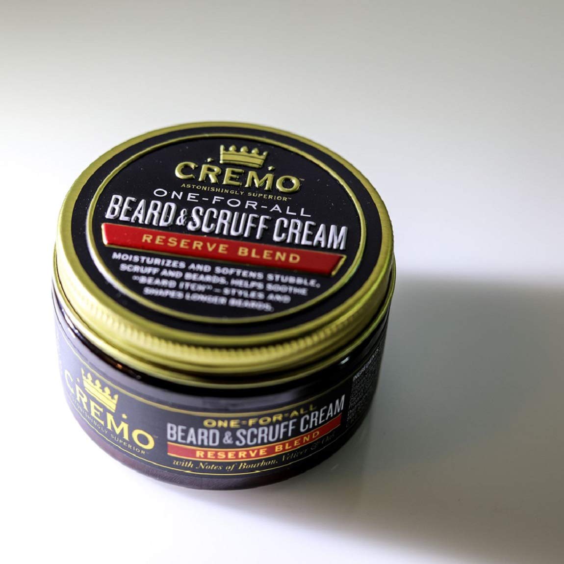 Cremo Beard & Scruff Cream, Distiller's Blend (Reserve Collection), 4 oz - Soothe Beard Itch, Condition and Offer Light-Hold Styling for Stubble and Scruff (Product Packaging May Vary) 0 fluid ounces