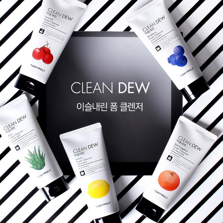 TONYMOLY Clean Dew Aloe Foam Cleanser, Aloe,6 Fl Oz (Pack of 1)