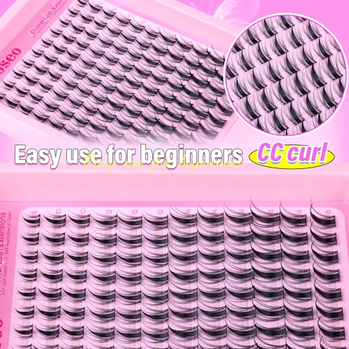 wiwoseo Manga Lash Clusters Kit Fairy Eyelash Extension Kit Anime Cluster Eyelash Extensions Russian Lashes Clusters Spike Individual Lashes Natural Look with Lash Bond and Seal (8-16MM)