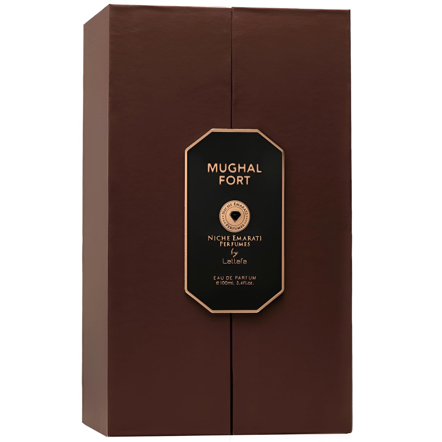 Lattafa Niche Emarati Mughal Fort – Spicy, Woody, Gourmand, Amber – Eau de Parfum for Everyone, 3.4 Ounce / 100 ml