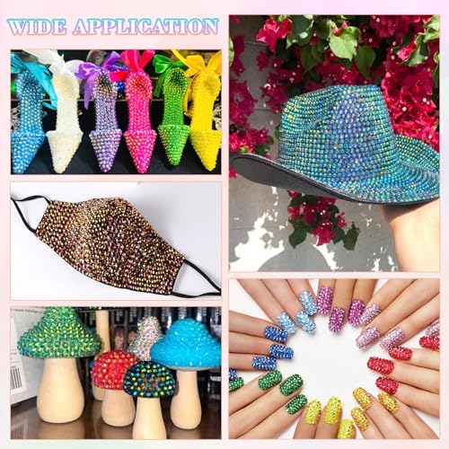 50,000 Pcs 3mm Jelly Flatback Rhinestones Bedazzling Kit with B7000 Glue