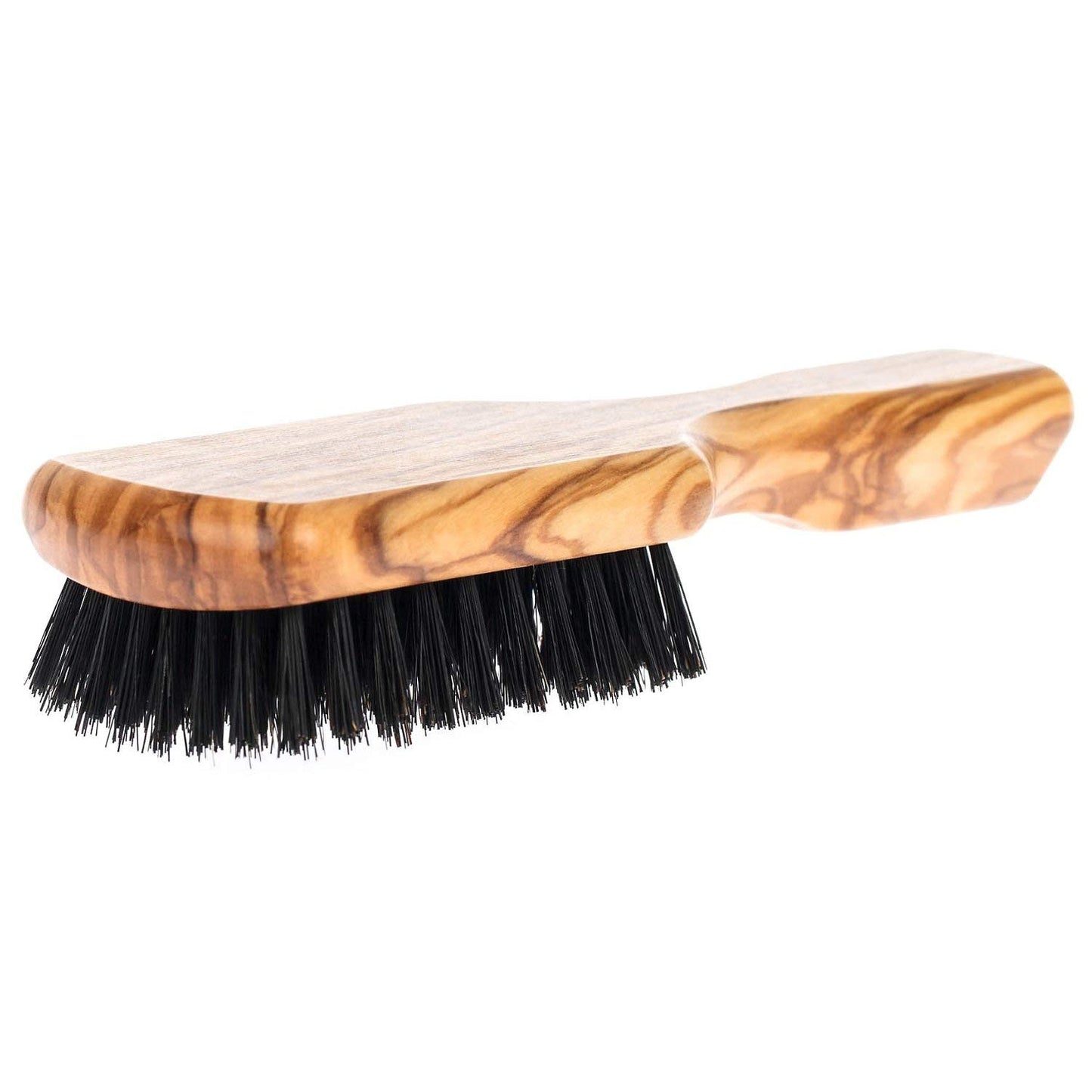 Fendrihan SMALL Men's Hairbrush Pure Boar Bristle with Real Olivewood Handle 6.75 Inches, Made in Germany