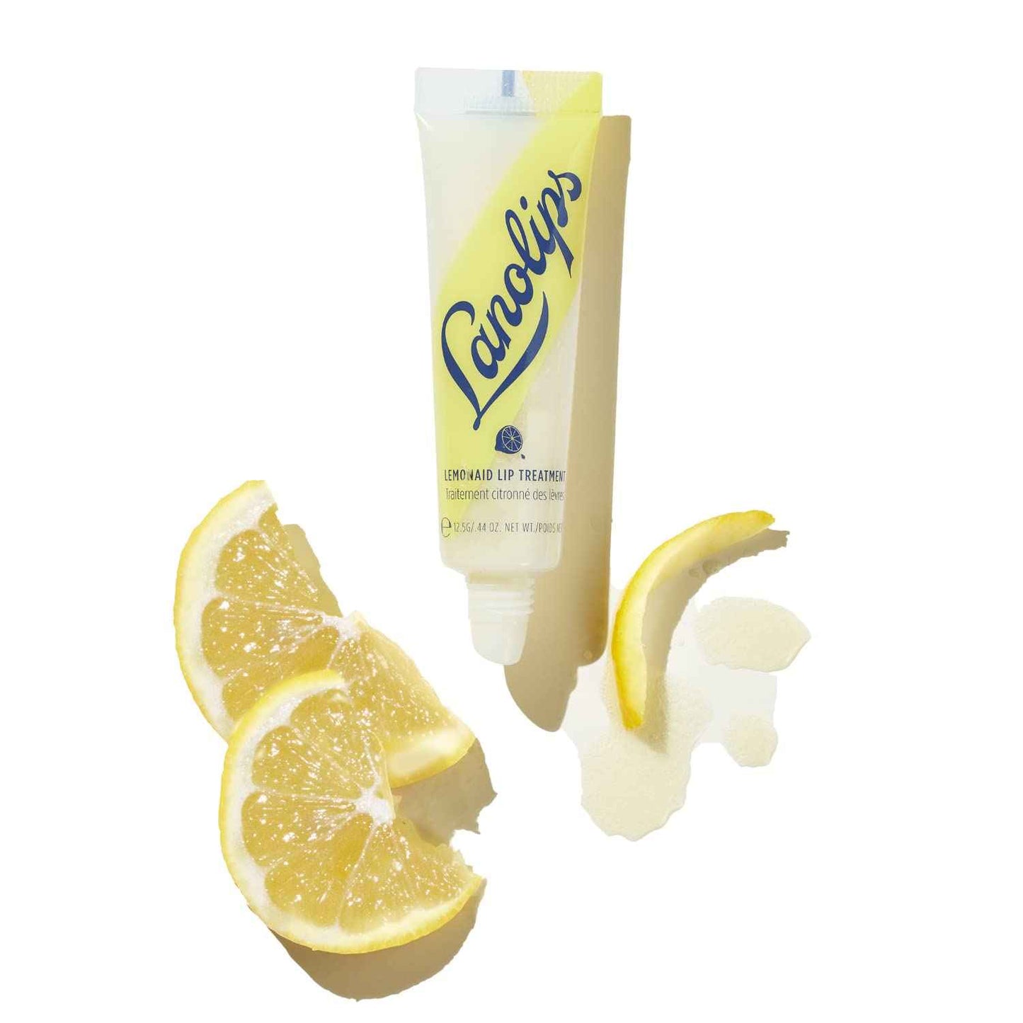 Lanolips Lemonaid Lip Treatment - Clear Lip Gloss and Exfoliant with Lanolin, Lemon Oil, Vitamin E Oil and Shimmer - Tinted Lip Balm for Dry, Cracked, Peeling Lips (12.5g / 0.42oz) (Pack of 2)