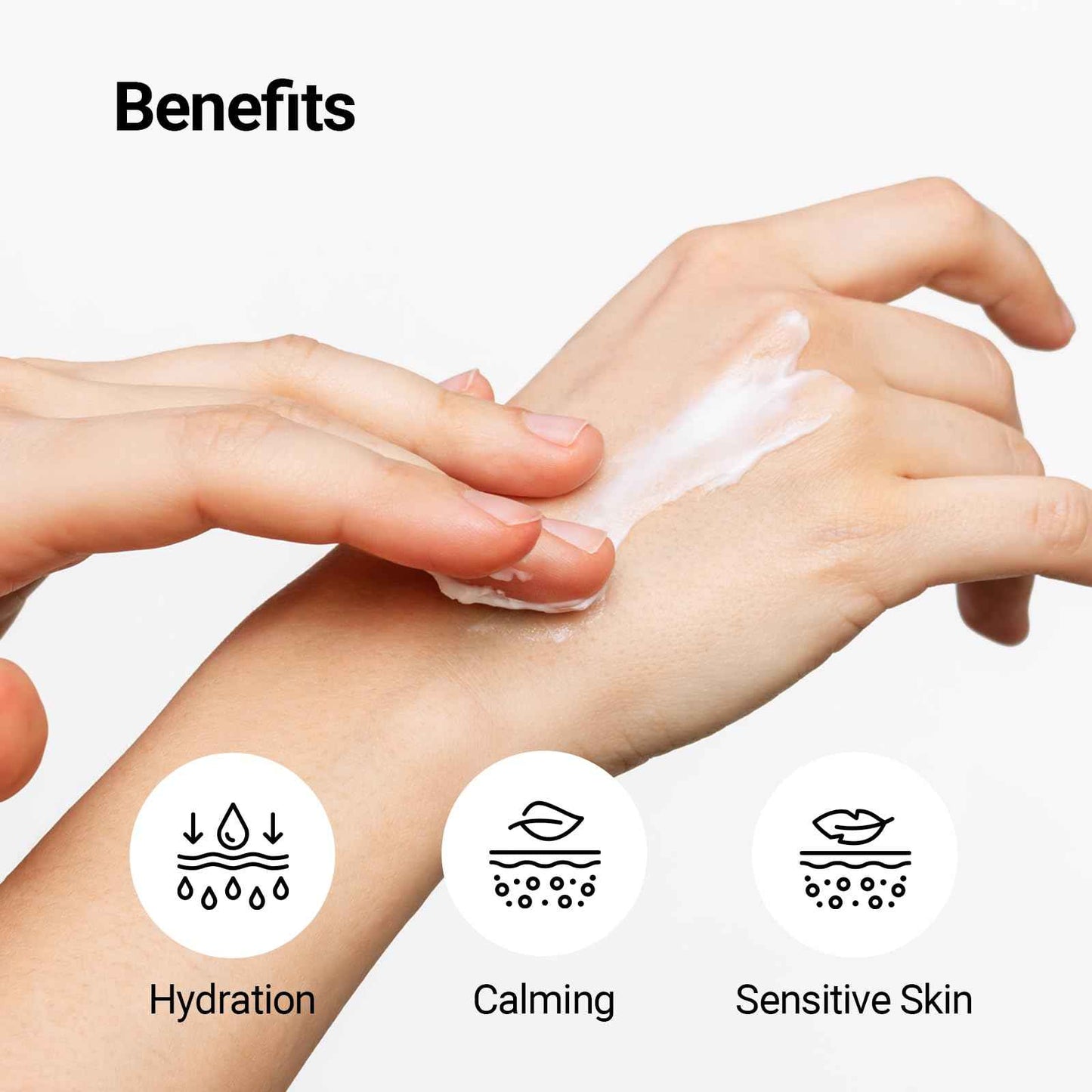 NEAF NEAF Smoothing Calm Cream with Panthenol, Hyaluronic Acid for Sensitive Skin, Lightweight, Korean Skincare (50ml/ 1.76 oz.) Nourishing Skin Barrier Moisturizer