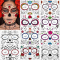 Day of the Dead Temporary Face Tattoos - 10 Sheet Kit