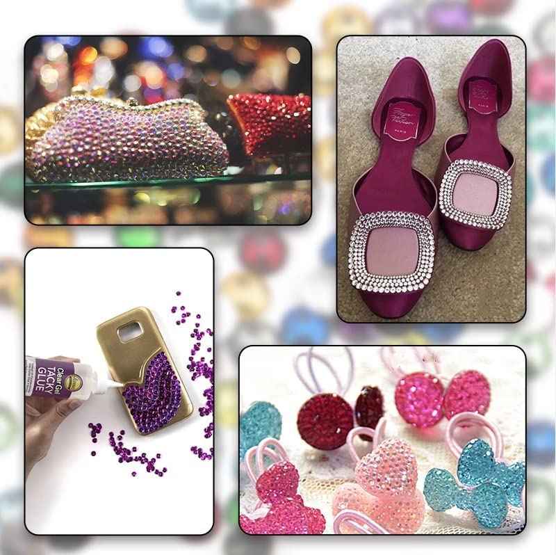 LIUDAMAI 18000pcs (3.4.5mm) 5D Nail Rhinestone DIY Flat Bottom Kit Phone Case Accessories Jelly Flatback AB Jelly Rhinestones Kit AB for Nail Design Charms Gem (4MM9000PC)