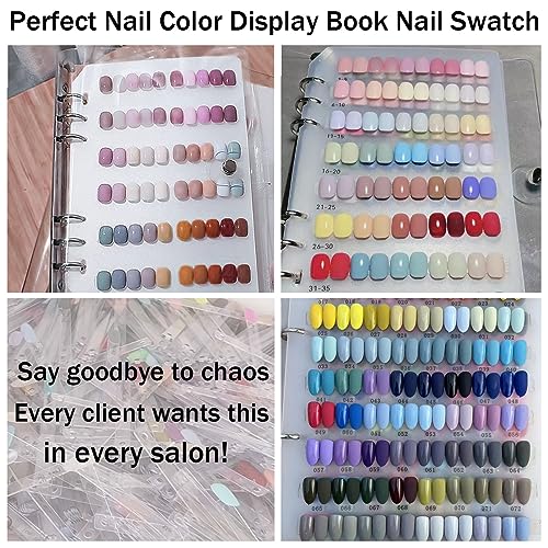 Press On Nail Organizer Storage Book with 6 Pages & Tape