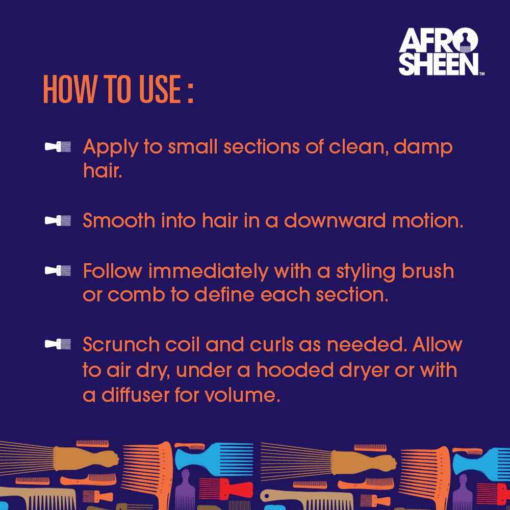 Afro Sheen Gel Cream, Versatile 2-in-1, 12 Ounce