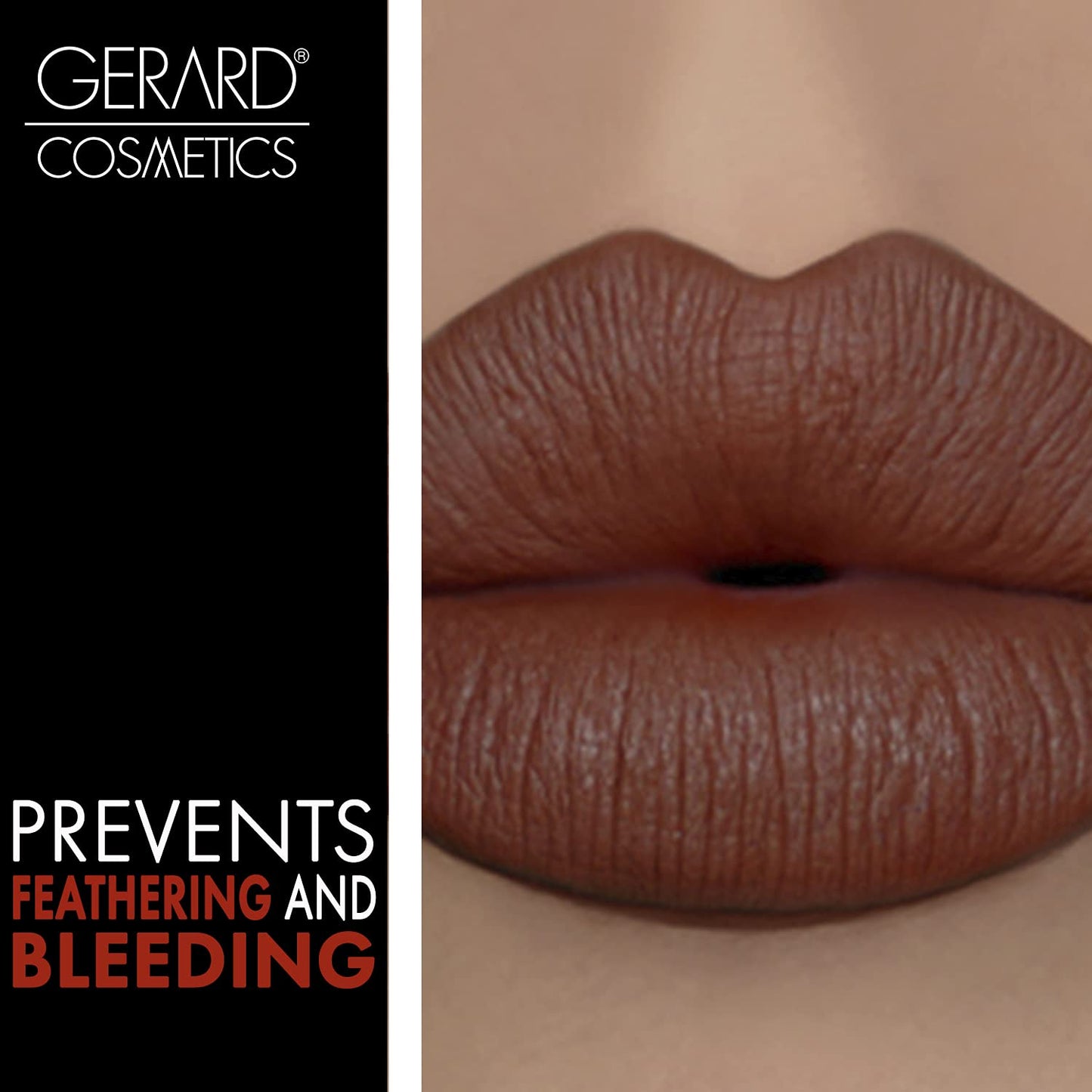 Gerard Cosmetics Lip Pencil (Mudslide) | Ultra Pigmented Matte Brown Lip Liner | Long lasting | Hydrating Creamy Formula | Cruelty Free