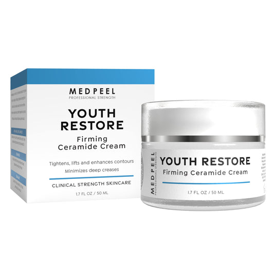 Medpeel Youth Restore Firming Ceramide Face Cream, Shea Butter, Retinol, Vitamin E Moisturize and Plump Aging Skin, 1.7 fl oz