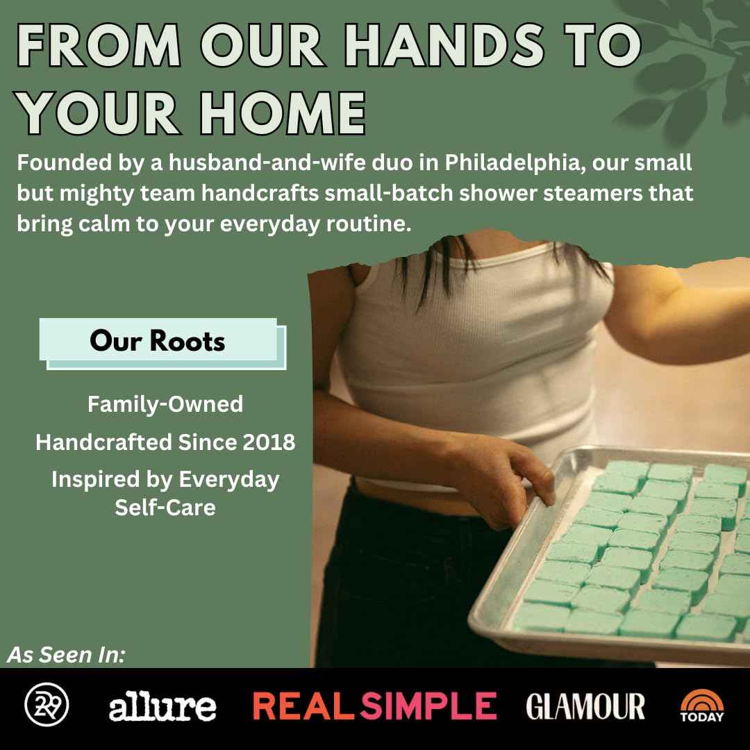 Aromatherapy Shower Steamers with Essential Oils, Made in The USA Shower Bombs, Shower Bomb Aromatherapy, Relaxing Gifts for Women, Spa Day Gifts, Birthday Gifts, Shower Bath Bombs