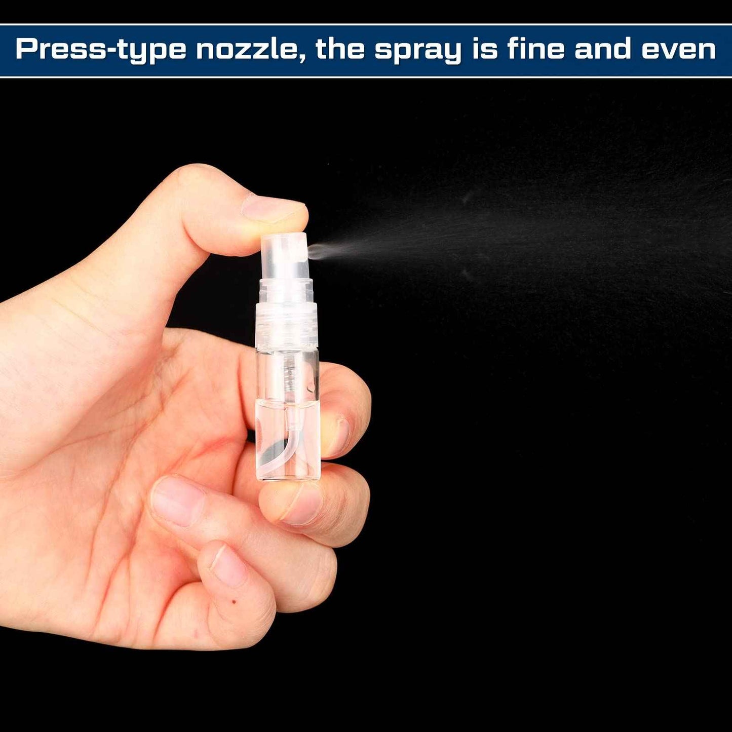 Lallisa 100 Pcs 3ml Mini Spray Bottles Clear Glass Perfume Bottles Refillable Fine Mist Spray Empty Fragrance Sample Containers Cosmetics Atomizer for Cleaning, Travel, Essential Oils