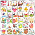 Partywind 204 PCS Easter Temporary Tattoos for Kids