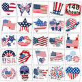 4th of July Temporary Tattoos - 148 Individually Sheets American Flag Tattoos for Kids Women Men Independence Day Party Decorations and USA Party Favors