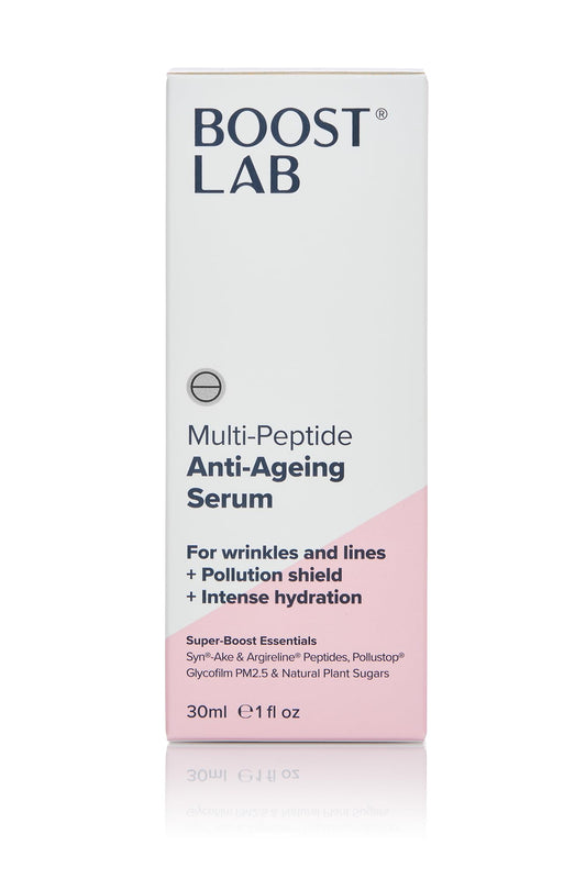 BOOST LAB Multi-Peptide Anti Ageing Serum - For Mens & Women - Reduce Wrinkle & Facial Lines - Provides Deep and Long-Term Hydration - Paraben Free, Sulphate Free, Fragrance Free - 30 ml (1 fl oz)