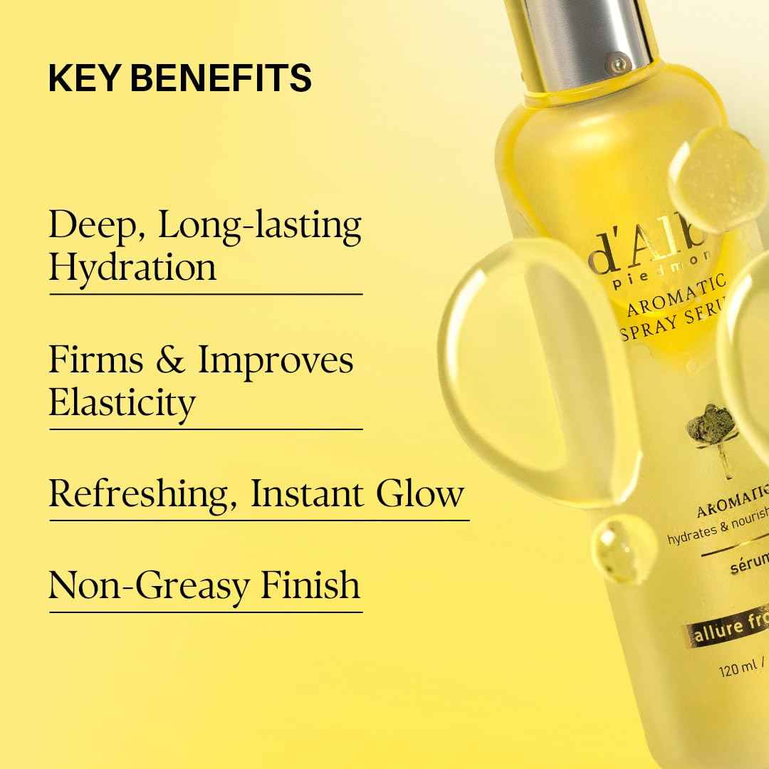 d'alba Piedmont White Truffle Vegan Gift Set, 2 bottles First Aromatic Spray Serum, Deep Hydration & Antioxidant Care, Vegan Facial Mist