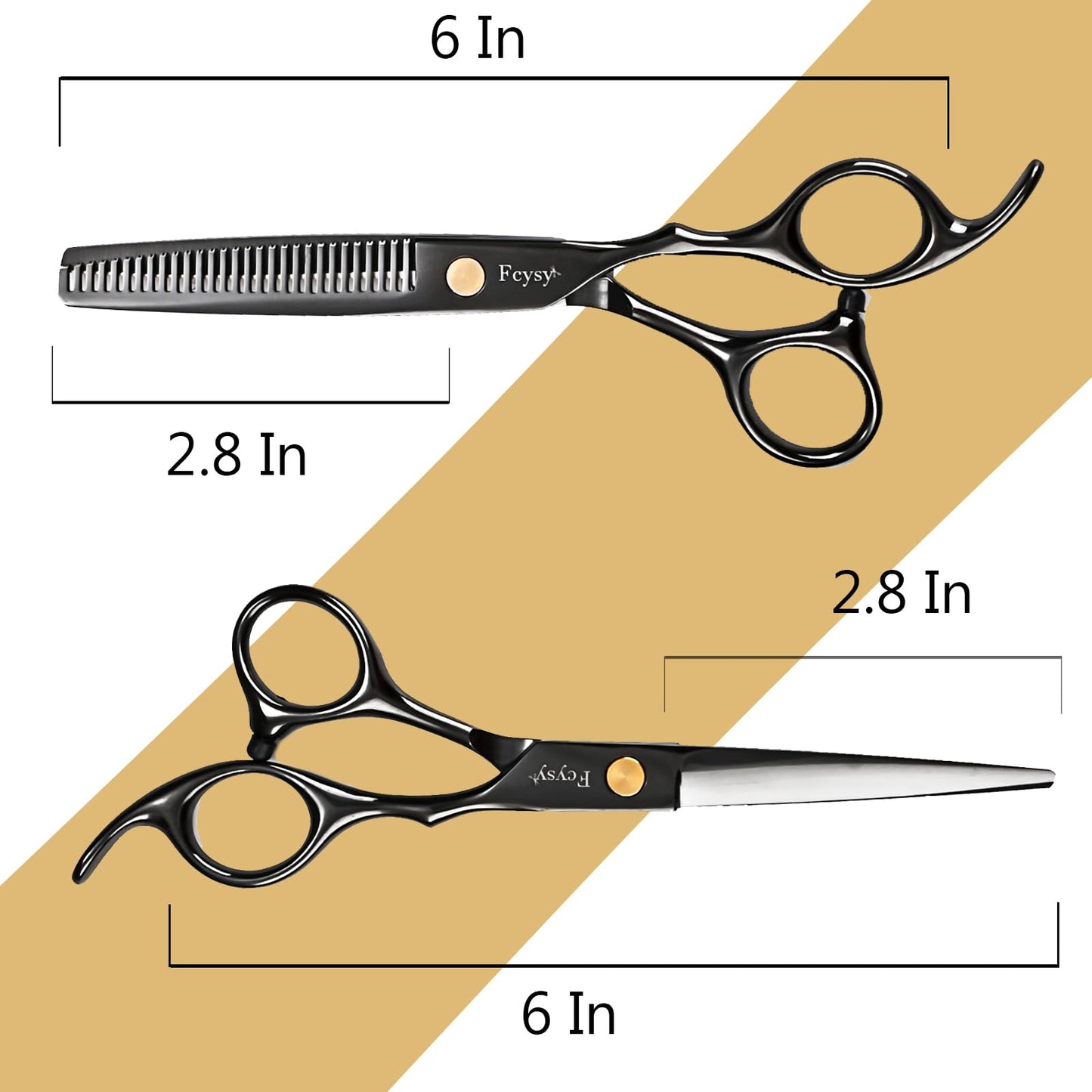 Hair Cutting Scissors Barber Shears Kit, Fcysy Capas De Barbero Profesional Hair Thinning Scissors for Haircutting, Haircut Scissors Blending Shears Eyebrow Hair Trimming Scissors Set for Men Women