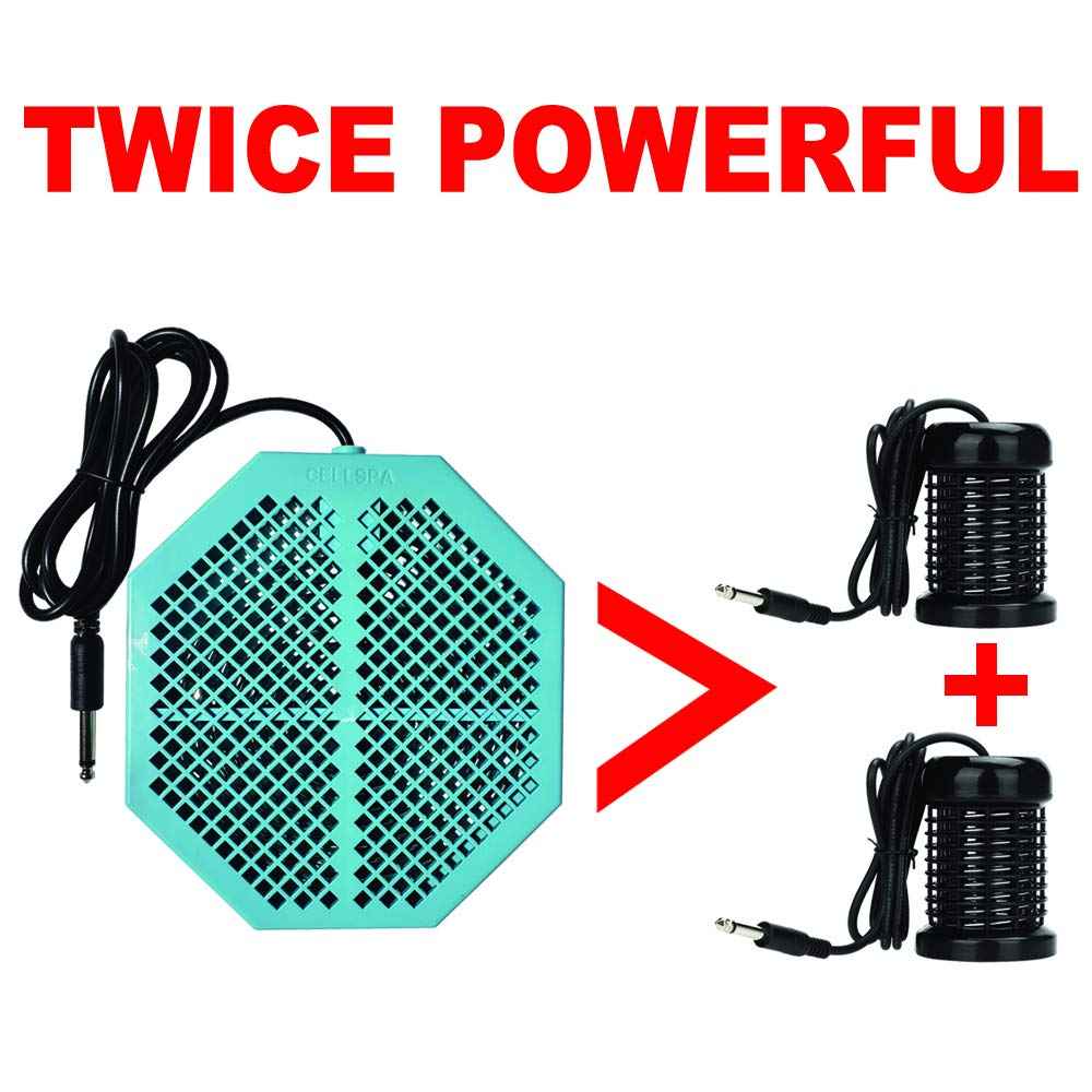 Cell Spa CS-900 Twice Powerful 6.5" x 5.5" Ion Detox Foot Bath Arrays Flat Dual Coil Stainless Steel Aqua Ionic Cleanse Array Compatible with Most 1/4" Plug Type Detox Machines