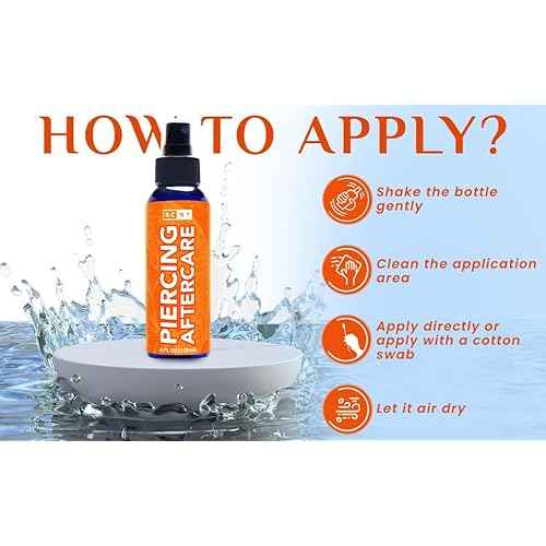 Piercing Aftercare Spray - Saline Cleaning Solution for Nose Belly Ear Piercing - Piercing Bump Keloid Removal - Natural Sea Salt Cleaner - Made in USA