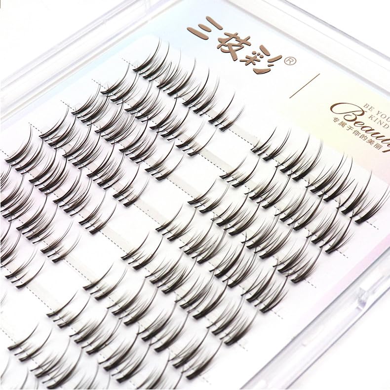LASGOOS 3D Natural Lash Extensions - Reusable Volume False Eyelashes Set