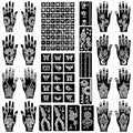 Henna Tattoo Stencils Kit 18 Sheets Reusable
