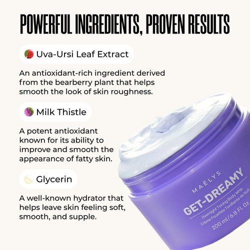 MAËLYS GET-DREAMY Overnight Toning Body Whip - Body Firming Whip That Works While You Sleep - Helps Target The Appearance Of Loose Skin On The Body