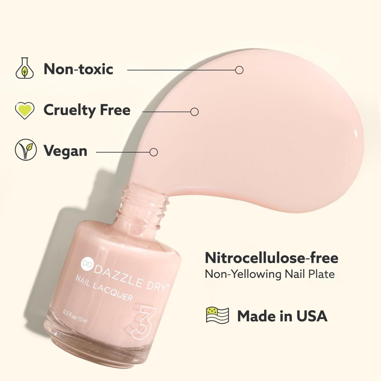 Dazzle Dry Nail Lacquer (Step 3) - Mojave Dreams - A burnt orange shimmer. Full coverage shimmer. (0.5 fl oz)