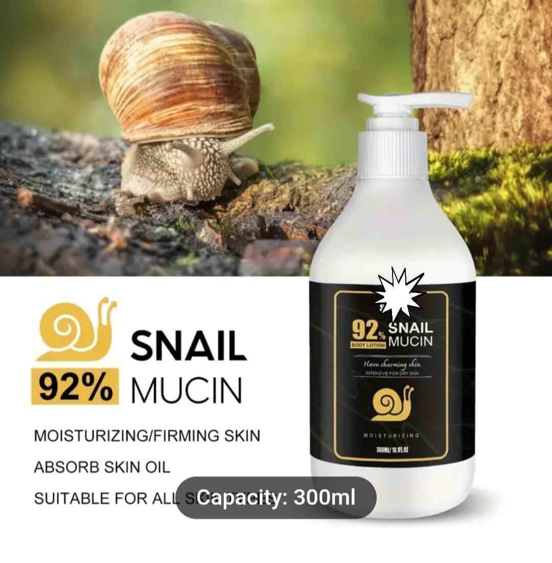 Generic Snail Mucin 92% Nourishing Body Cream Body Milk With Vitamin C, Moisturizing, Firming Skin, Refreshing, Non Greasy, Easy To Absorb, Suitable For All Skin Types (10.1 oz Body Cream)
